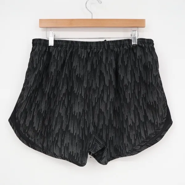 Nike Dri Fit Running Shorts Womens W16 Black Abstract High Rise Elastic Waist - Image 5