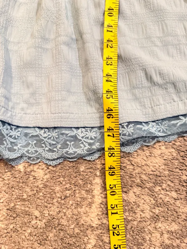 Ava Rose Light Blue Dress with Puff Sleeves Size M - Image 7