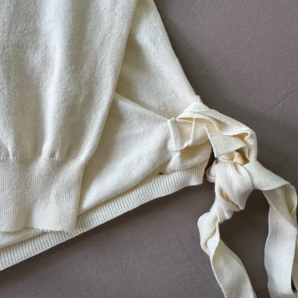Meli Basic Tie Waist Wrap Sweater - Image 6