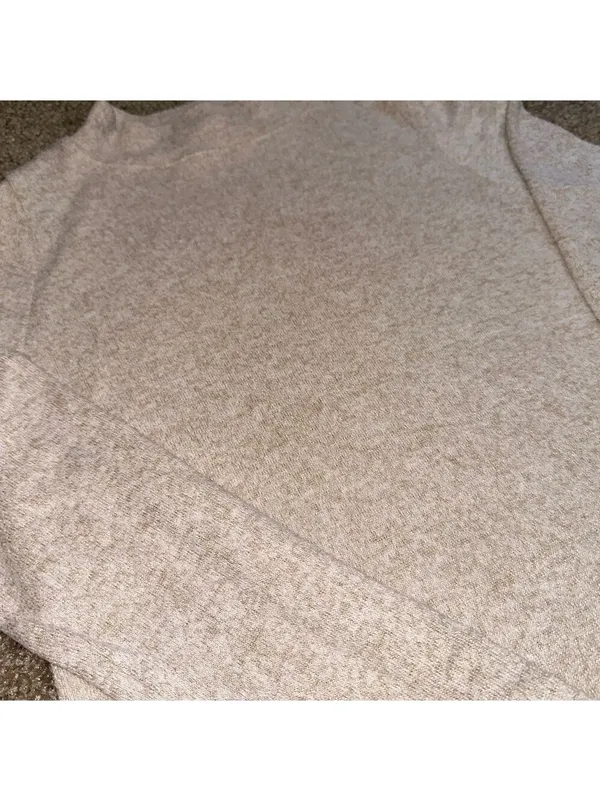 H&M Turtleneck Sweater Fine Knit Cream White XS - Image 4
