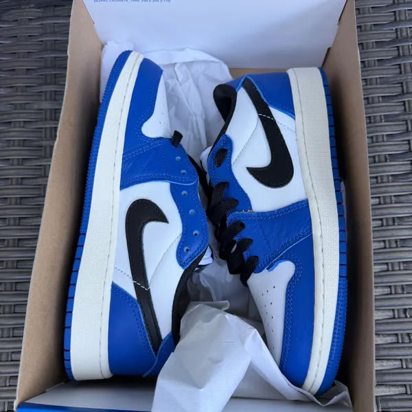 Air Jordan 1 Retro Low OG GS Mystic Navy Game Royal Size 5.5Y Womens 7 - Image 6