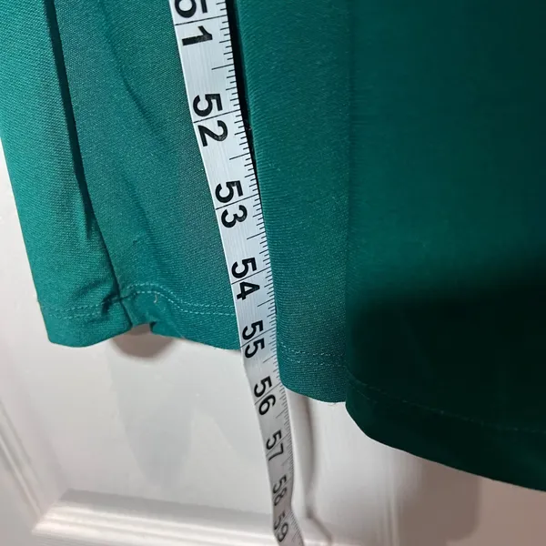 SANDIVA Teal Beaded Neckline Maxi Dress Women's Size M Sleeveless Empire Waist - Image 9