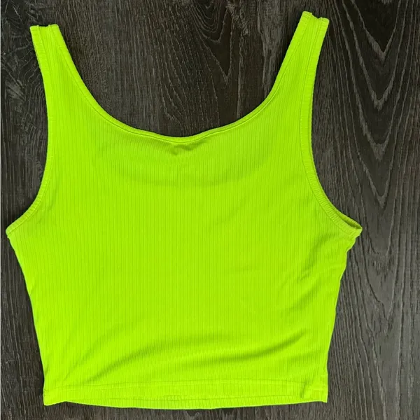 Neon yellow crop top Size M - Image 2