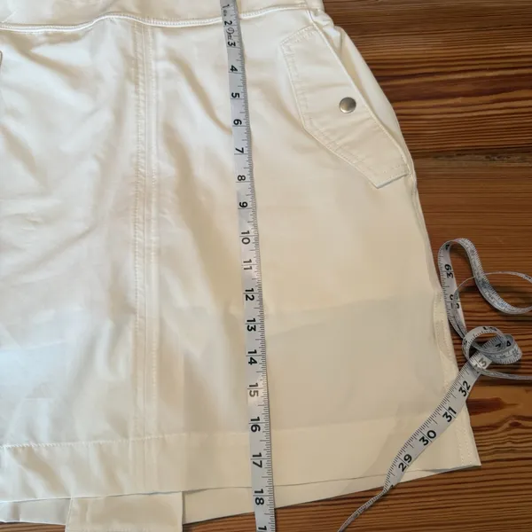 Athleta Skirt Sz 6 Vienna Cargo White Mesh Shorts Golf Tennis Pickleball Biking‎ - Image 9
