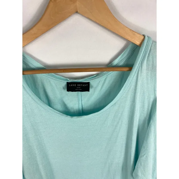 Lane Bryant Cold Shoulder Blue Blouse Size 18/20 - Image 2