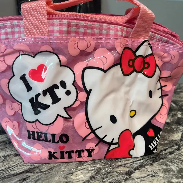 Hello Kitty Pink and White Cosmetic Case - Image 5