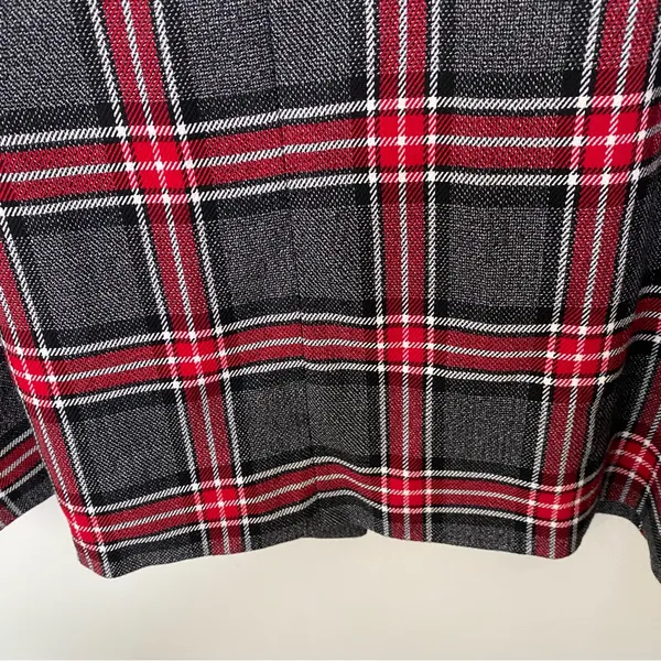 Nine West plaid over coat/blazer in size 16 red gray white - Image 13