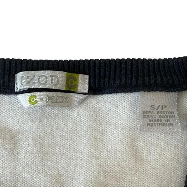 IZOD C-Flex Preppy Sleeveless Argyle Sweater Vest Size Small Tennis Prep Golf - Image 6