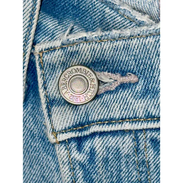 Abercrombie & Fitch The ’90s Straight Ultra High Rise Blue Denim Jeans Size 26 2 - Image 5