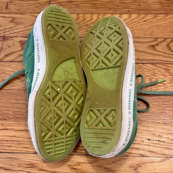 Converse One Star Pinstripe Ox Mint Green/Lime Suede Sneakers 159816C Streetwear - Image 8