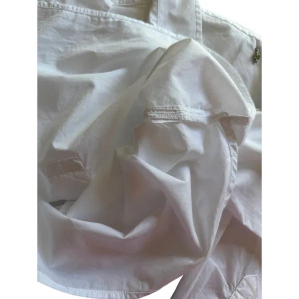 Talbots Petite White Cotton Popover Shirt Rhinestone Embellished Western Country - Image 9