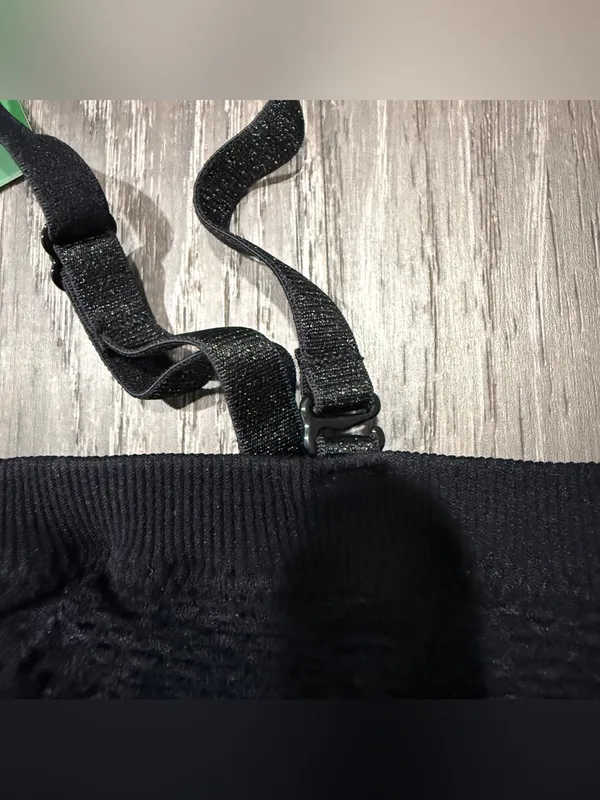 NWT Halara Black Textured Tube Top - Image 3
