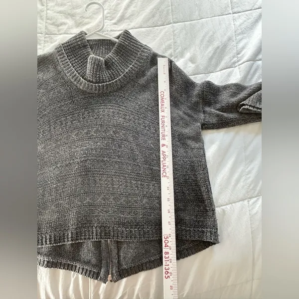 THEORY‎ Size S Sal B Woodstock Turtle Neck Sweater Gray EUC Wool Blend - Image 12