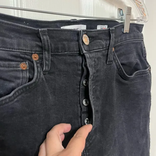 Re/DONE Double Needle‎ Jeans in black 85 wash size 28 raw hem - Image 5