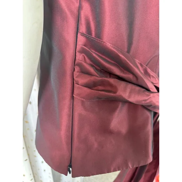 Ann Taylor Square Neck Iridescent Taffeta Tie Back Formal Style Lined Top 12 - Image 4