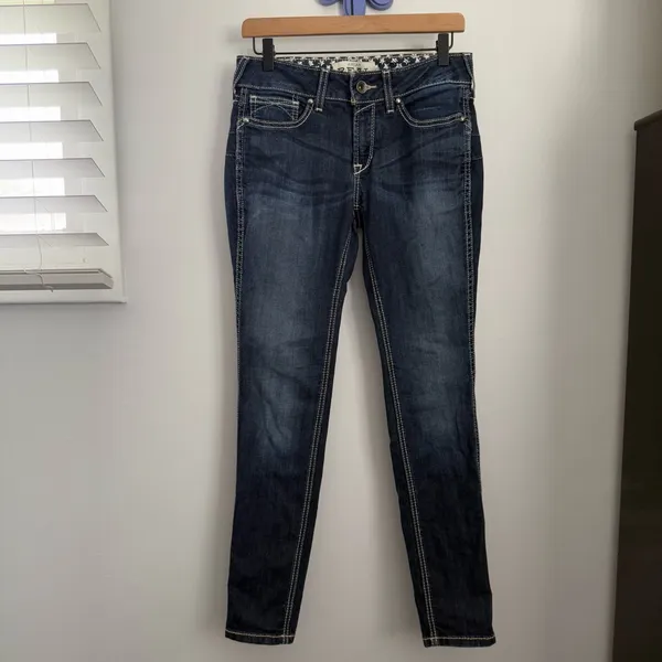 Ariat 29” REAL Mid Rise Stretch Outseam‎ Ella Skinny Jeans Celestial Rodeo Slim - Image 3