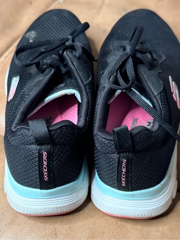 Skechers Memory Foam Black Athletic Shoes - Image 4