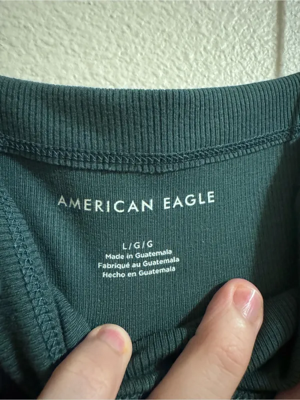 American Eagle Outfitters Dark Teal Square Neck Spaghetti Strap Cami - Image 2