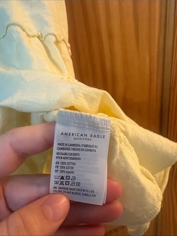 American Eagle Size Small Yellow Peplum Tank Top - Image 5