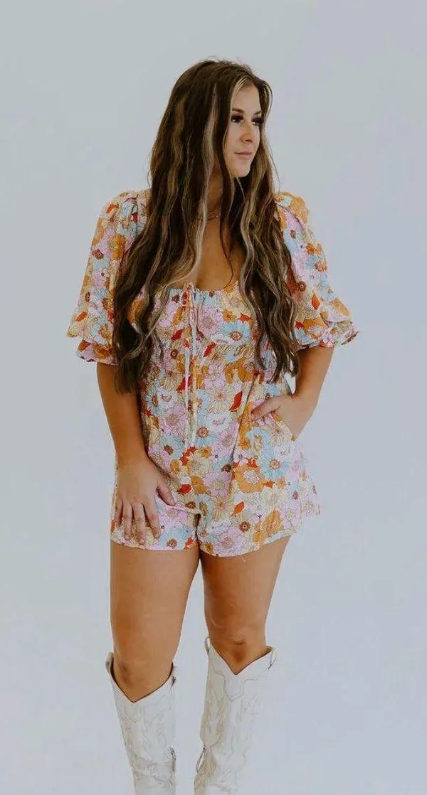 Floral Romper Multi - Image 2