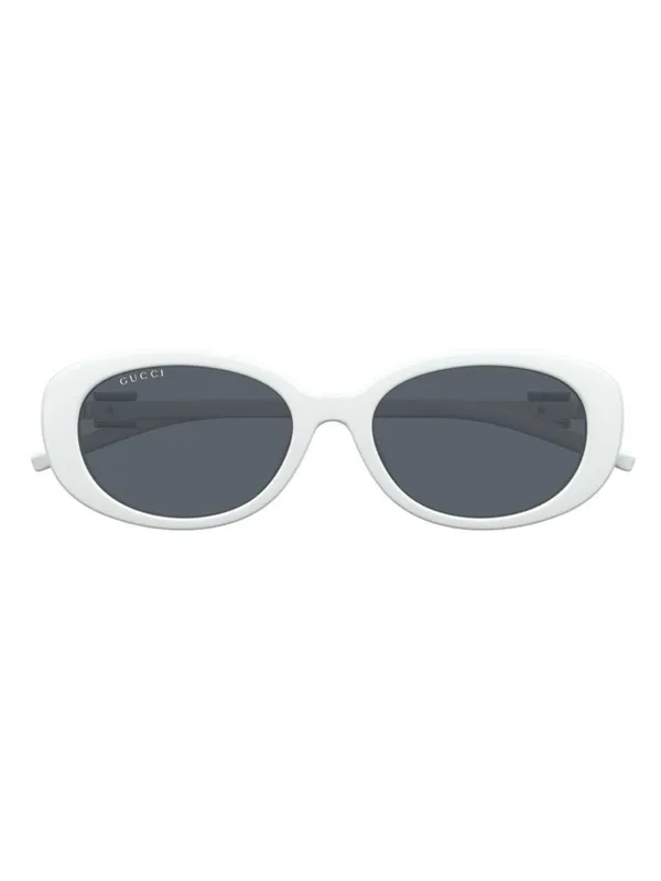 New Gucci Oval Sunglasses Gucci Gg1684sa 006 White Grey Women Eyewear Nib - Image 3