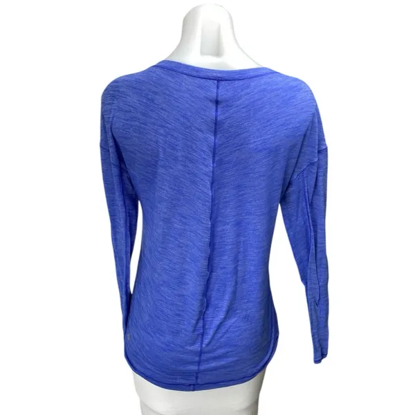 Lululemon Meant To Move Women's Blue Long Sleeve Activewear Tee T-shirt Top Sz 6 - Image 2