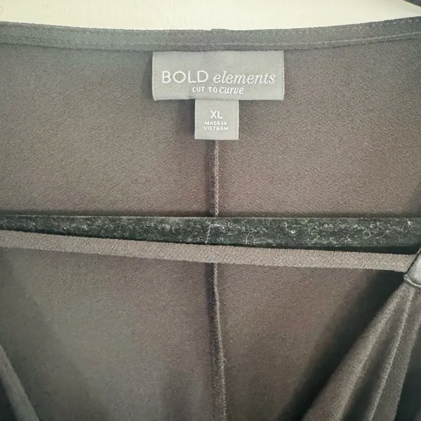 BOLD elements Black Drape Front Blouse - Image 4