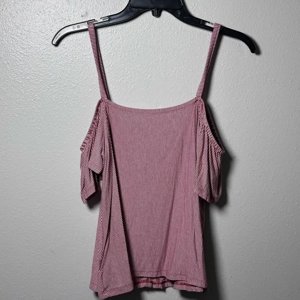 American Eagle Off Shoulder Stripe Top Blouse Soft &‎ Sexy Size XS - Image 5