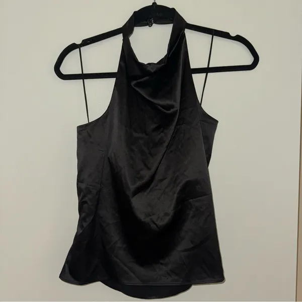 Heartloom Satin Cowlneck Halter Top - Image 3