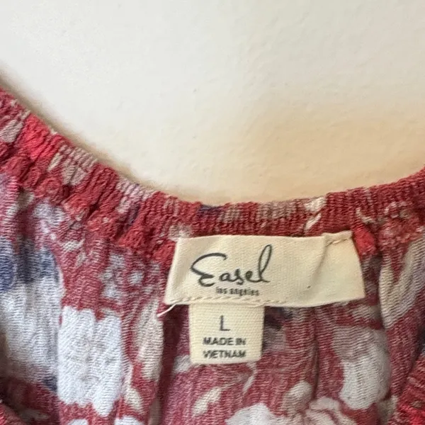 Easel Burgundy Floral Blouse - Image 2