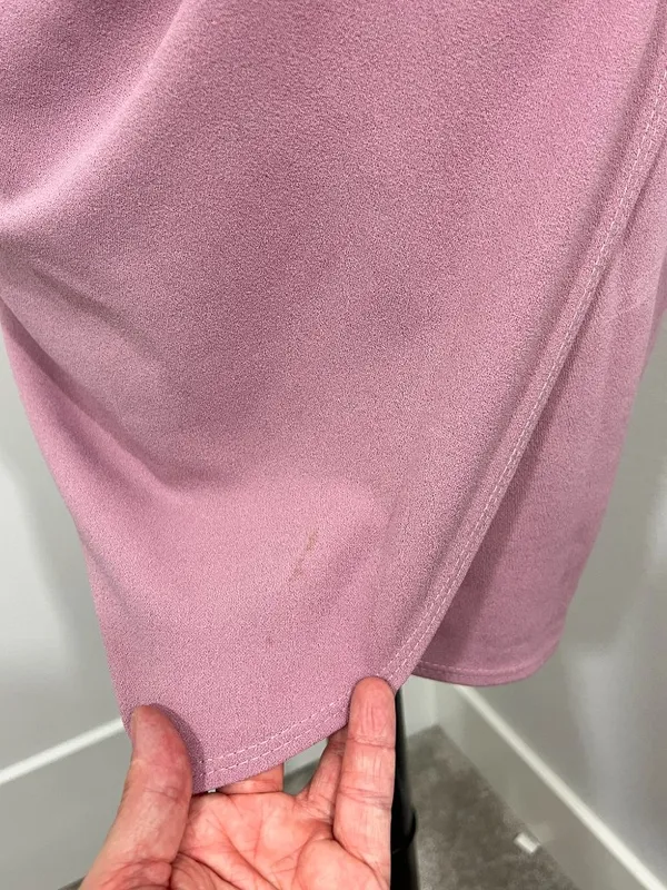 Lulu's Size Medium Mauve Orchid V-Neck Tulip Hem Bodycon Dress - Image 8