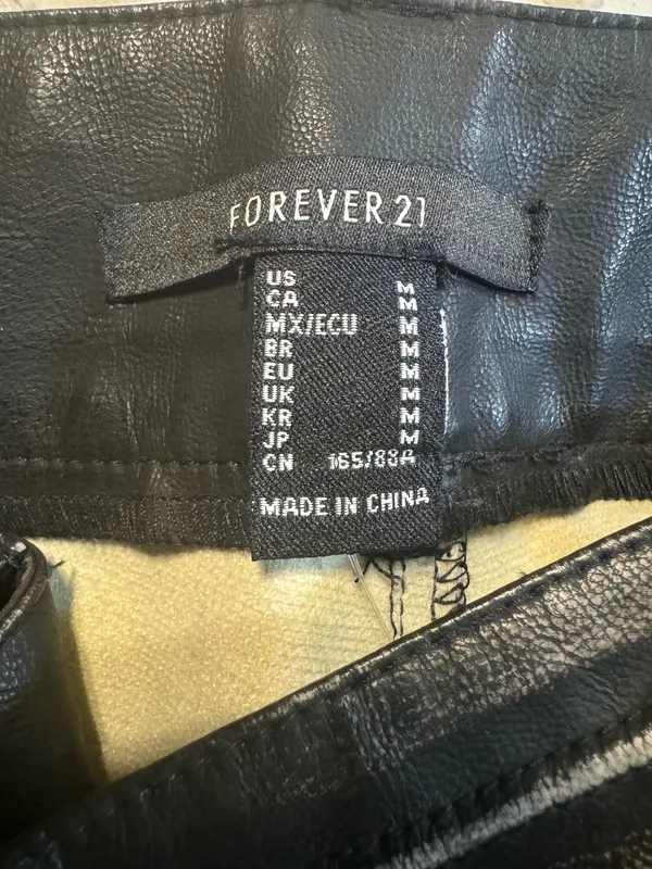 Forever 21 Distressed faux leather shorts M - Image 3