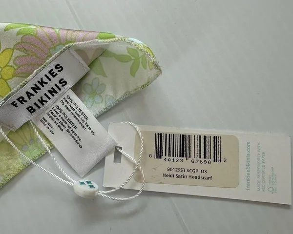 Frankies Bikinis NWT Heidi Satin Headscarf Secret Garden - Image 6