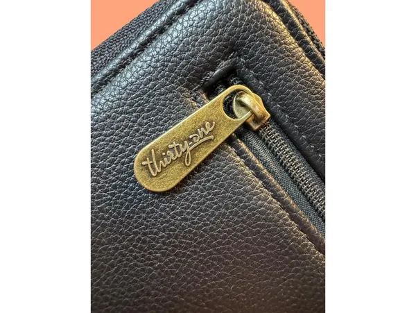 Thirty-One Black Wristlet Wallet with Zip Pocket - Image 3
