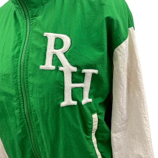 Recreational Habit Green Full Zip High Neck Long Sleeve Windbreaker Jacket Sz S - Image 3