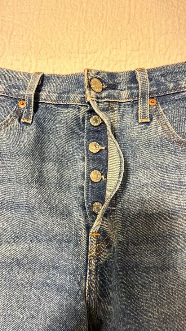 Levi's Blue Denim Jean Shorts - Image 3