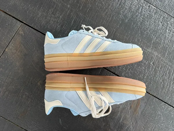 Adidas Gazelle Sneakers blue platform 8.5 - Image 4