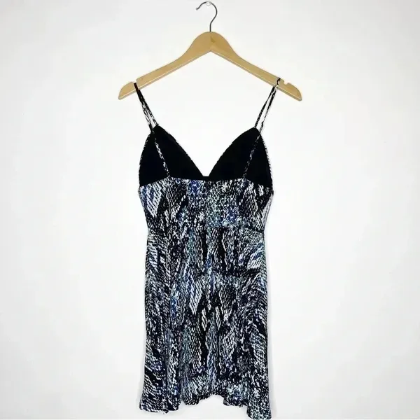 NBD Only Way Dress in Blue & Green Size Small Mini Dress Revolve Snake Skin - Image 6