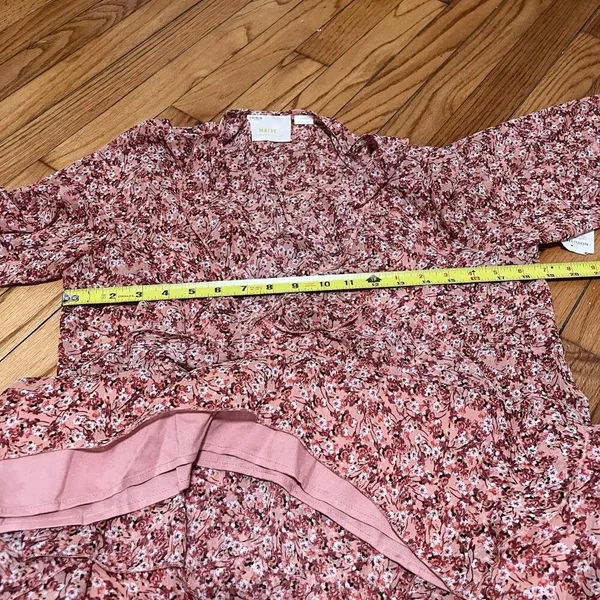 Maeve Anthropologie Sirena Ruffled Tunic Puff Sleeve Ruffle Dress Size Medium‎ - Image 10