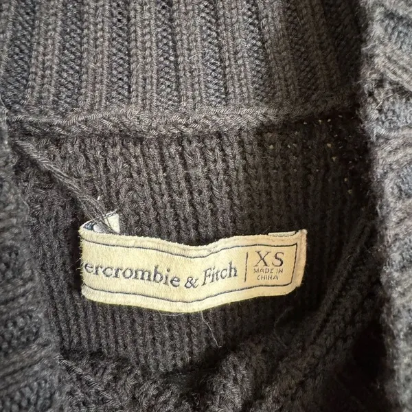 Abercrombie & Fitch Black Cold Shoulder Long Sleeve Sweater Dress XS - Image 5