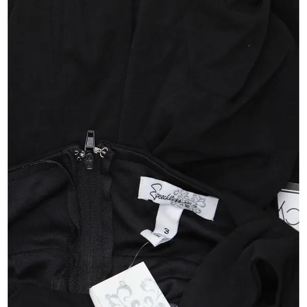Speechless Juniors Embellished Ruched Cutout Gown Dress Black 3 - Image 4
