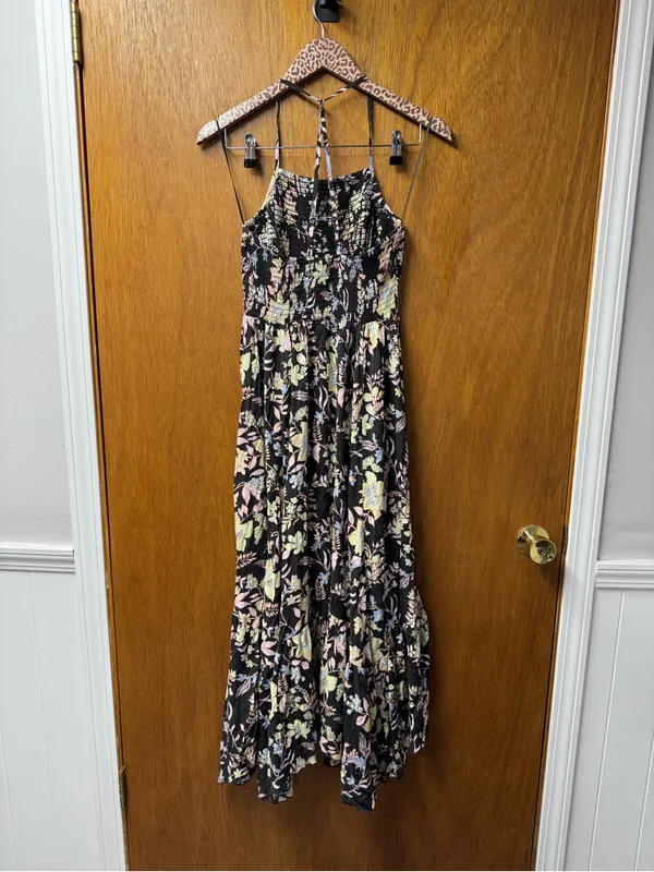 Free People Intimately FP Heat Wave Printed Maxi Dress Midnight Combo Small - Image 14