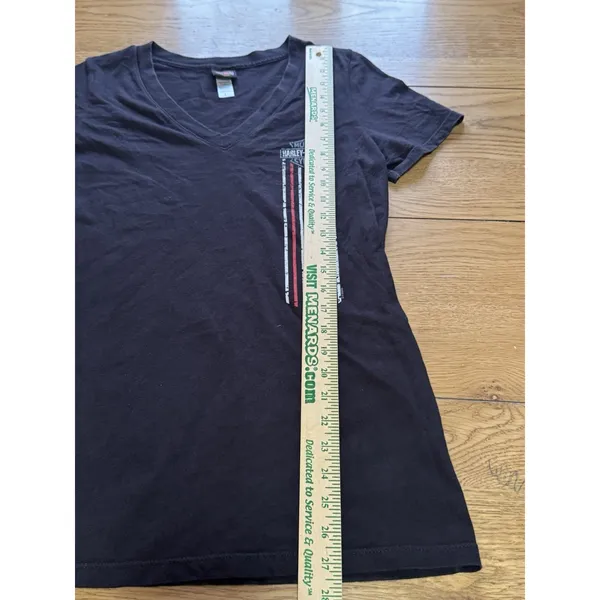 Harley Davidson Motorcycles Women’s V-Neck Size Large Waukon Iowa T‎ Shirt - Image 4