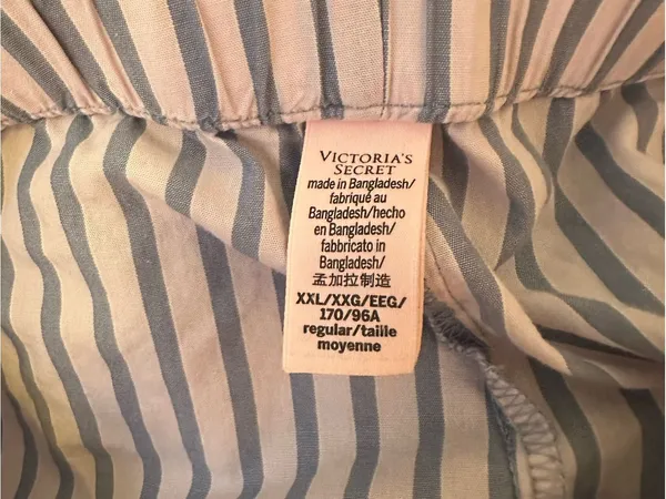 Victorias Secret Blue and White Vertical Stripe‎ Pajama Pants - Image 5