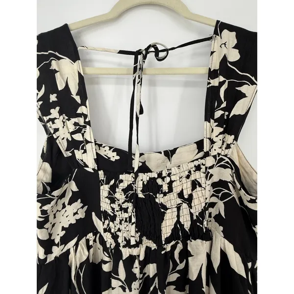 Baltic Born Aita Maxi Dress Black Ivory Floral Tiered Maternity Friendly Size L - Image 8