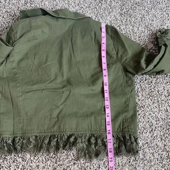 5/$30 🎈 Princess Vera‎ wang medium open front blazer Green - Image 6