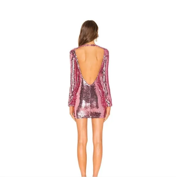 Revolve Cindi Sequin Mini Dress - Image 4