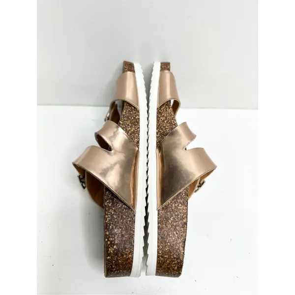 Lisa Vicky Sandals Womens Size 6 Rose‎ Gold Slip On Slides - Image 6