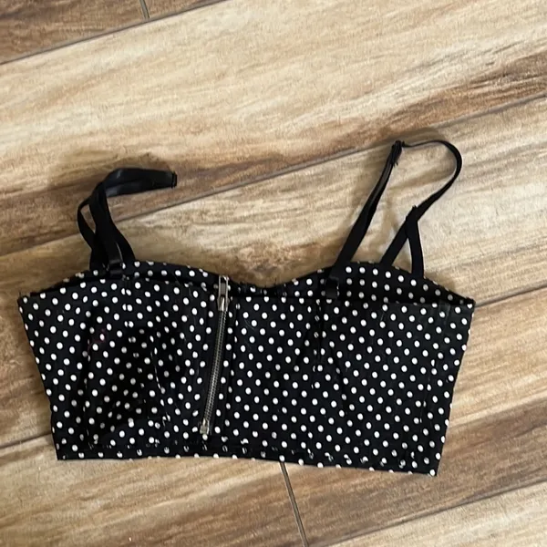 Seek the label polka dot black bra top - Image 4