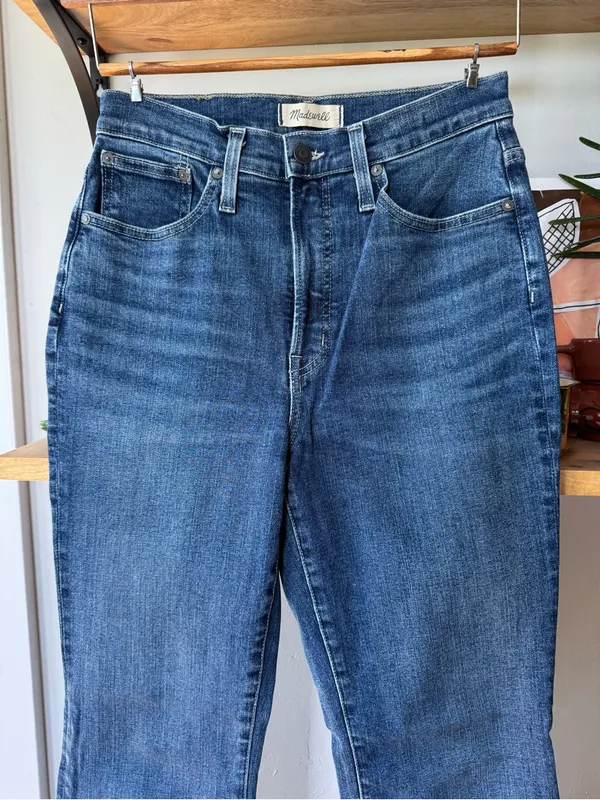 Madewell The Perfect Vintage Flare Jean in Dark Wash Denim Sz 27 - Image 5